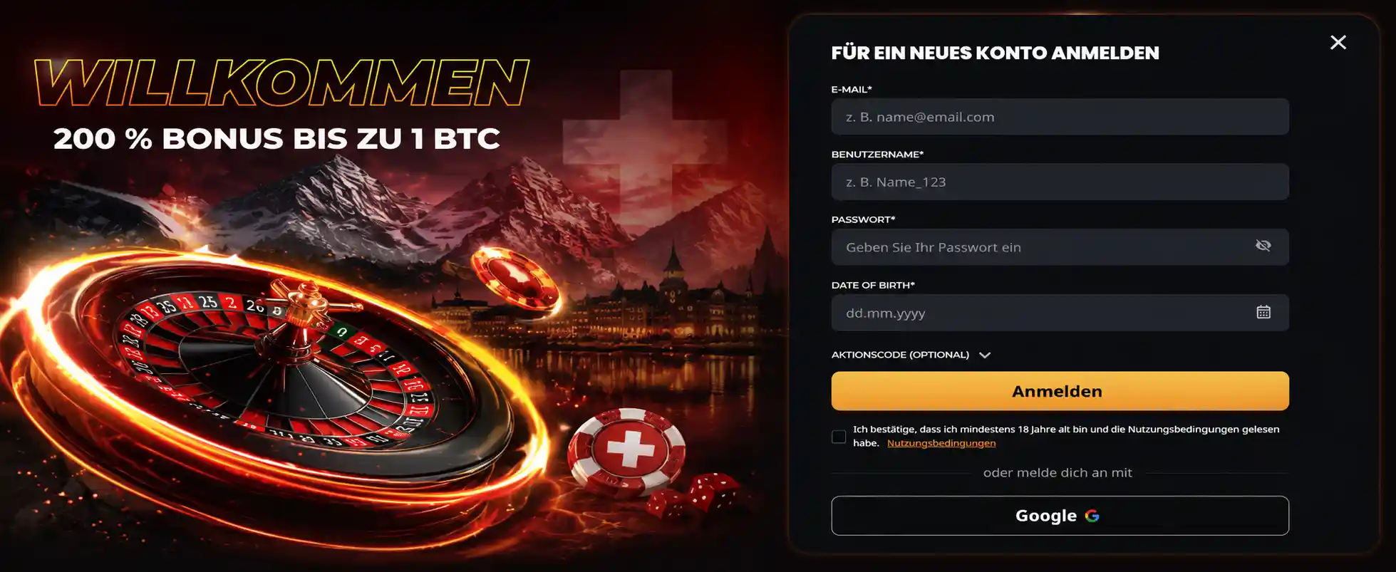 instant casino anmelden